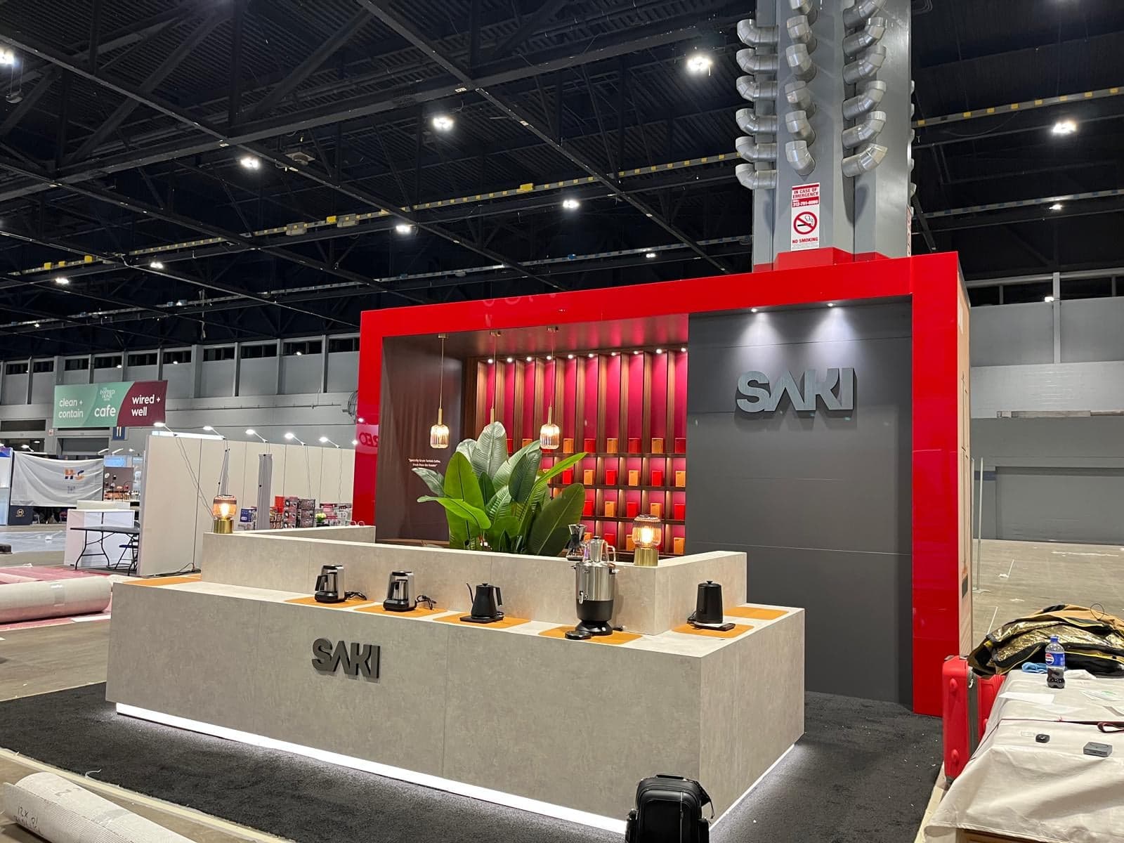 SAKI Coffee Equipment — 20×30 Custom Island