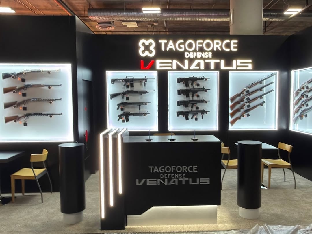 TAGOFORCE Defense (VENATUS) — Illuminated Firearms Display Booth